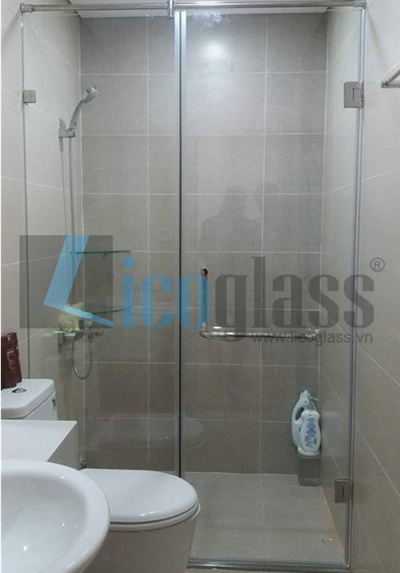 Công trình thi công vách tắm kính cửa trượt cao cấp