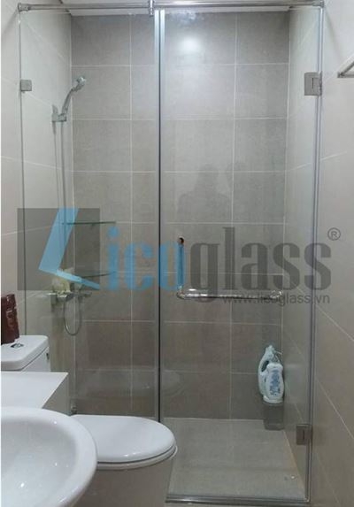 Công trình thi công vách tắm kính cửa trượt cao cấp